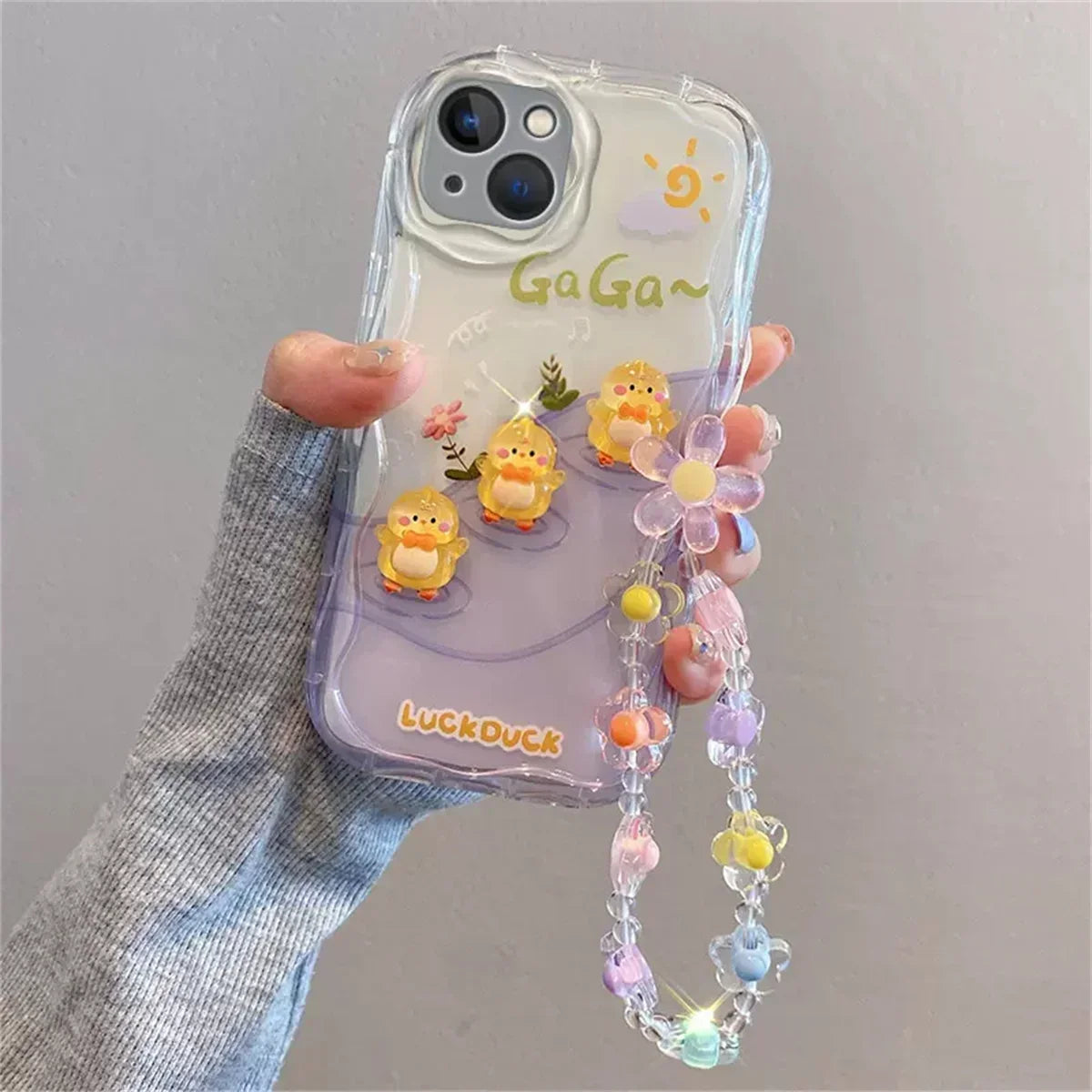 Lovely 3D Bear Clear iPhone Case