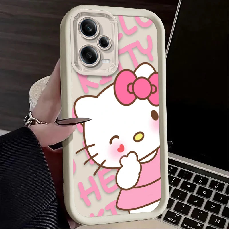 Lovely Pink Hello Kitty Phone Case For Xiaomi Redmi