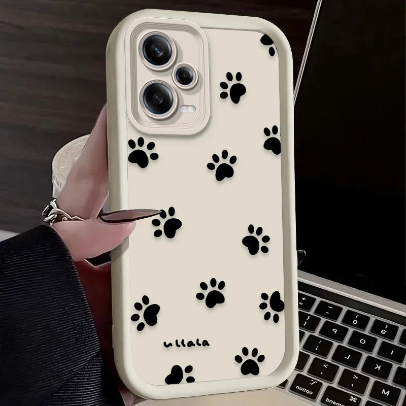 Lovely Line Cat Dog Phone Case for Xiaomi Redmi