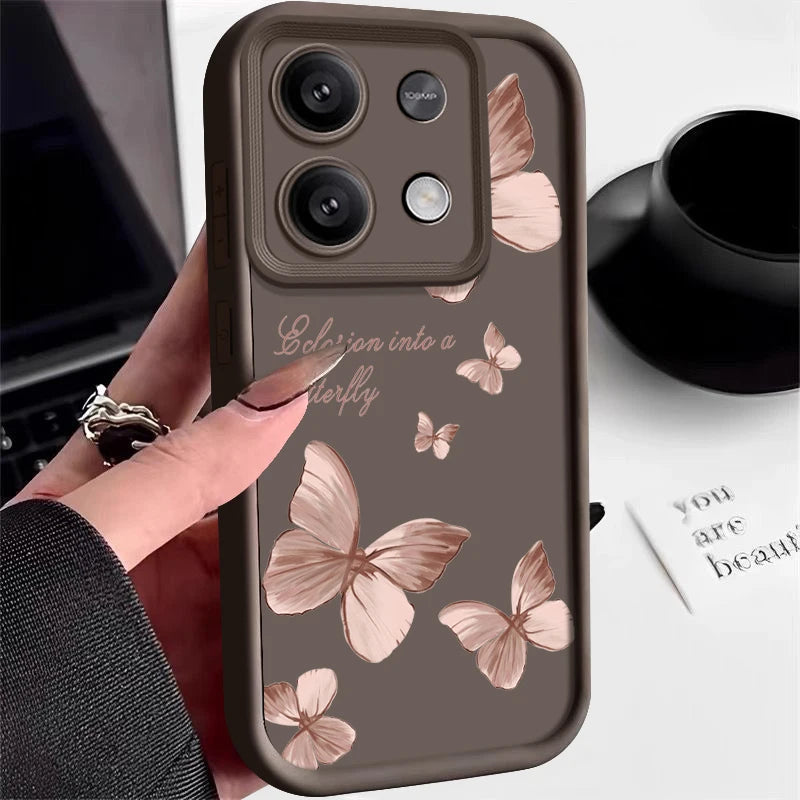 Golden Butterfly Case For Xiaomi Redmi