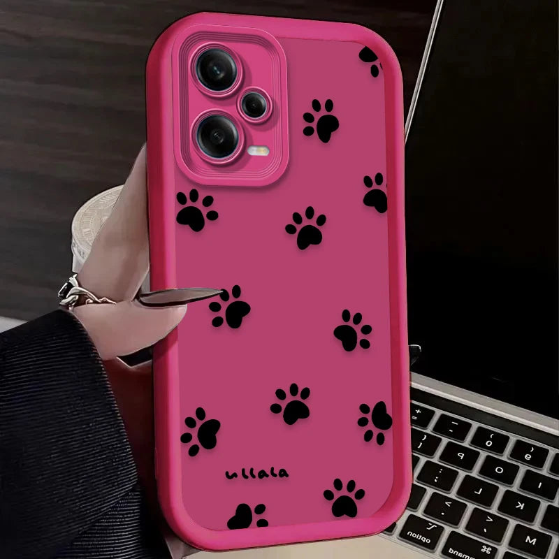 Lovely Line Cat Dog Phone Case for Xiaomi Redmi