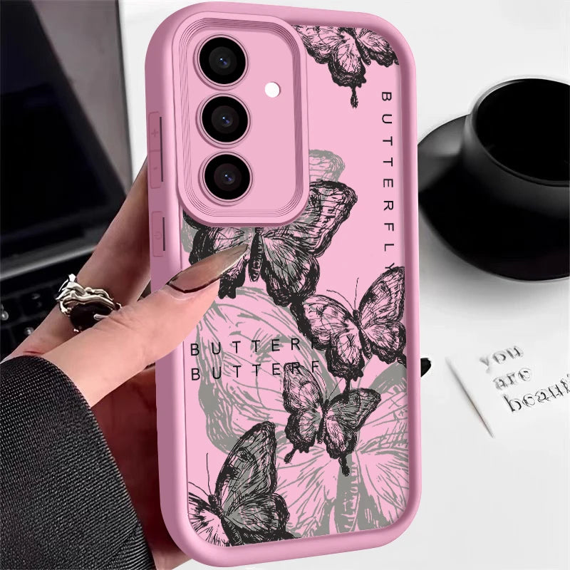 Retro Butterfly Case For Samsung Galaxy S and A Series