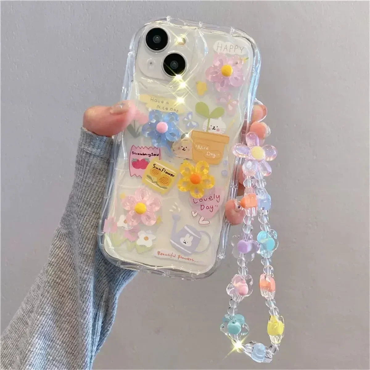 Lovely 3D Bear Clear iPhone Case