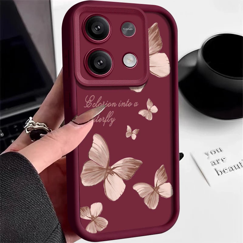 Golden Butterfly Case For Xiaomi Redmi