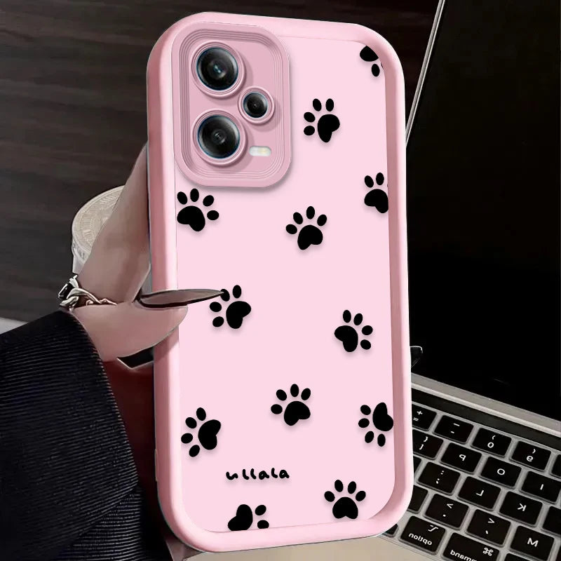 Lovely Line Cat Dog Phone Case for Xiaomi Redmi