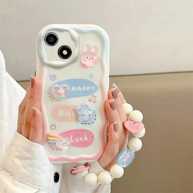 Lovely 3D Bear Clear iPhone Case