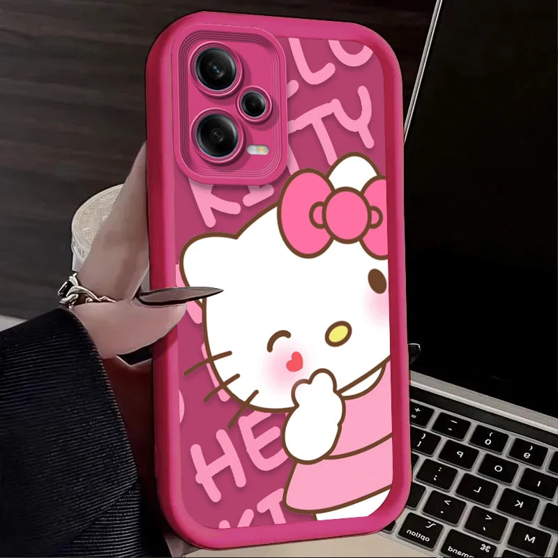 Lovely Pink Hello Kitty Phone Case For Xiaomi Redmi