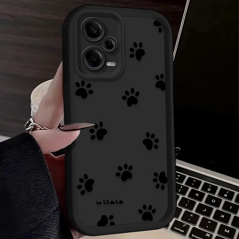 Lovely Line Cat Dog Phone Case for Xiaomi Redmi