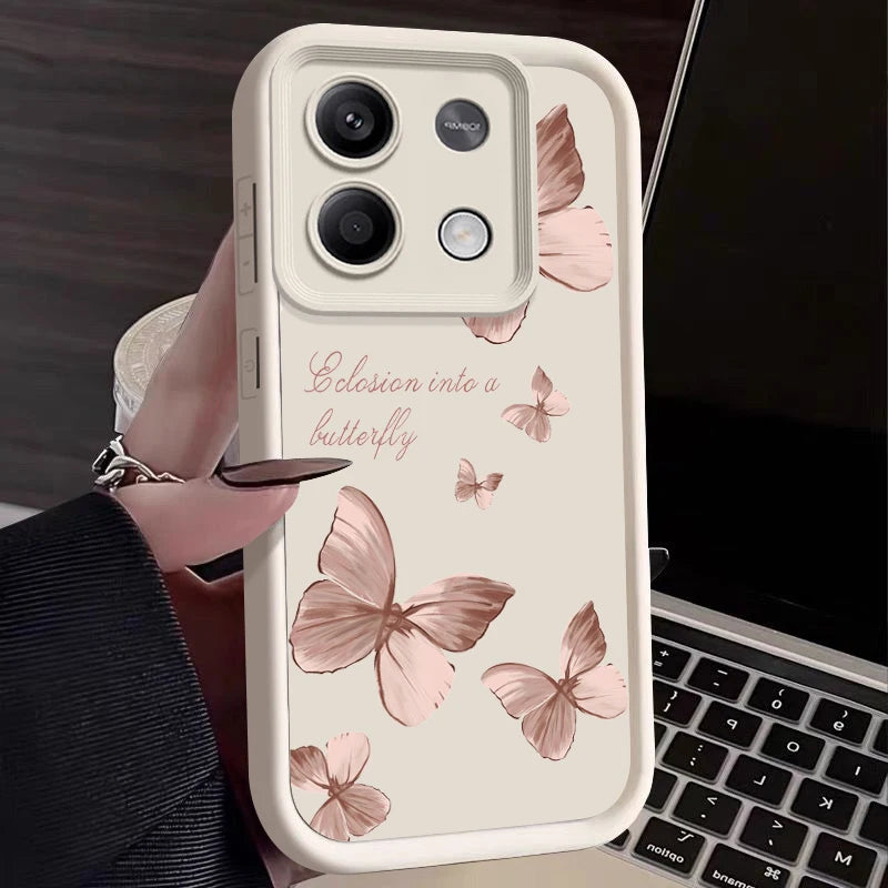 Golden Butterfly Case For Xiaomi Redmi